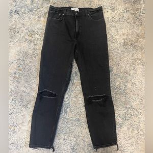 Abercrombie Mom Jean High Rise Black 8L